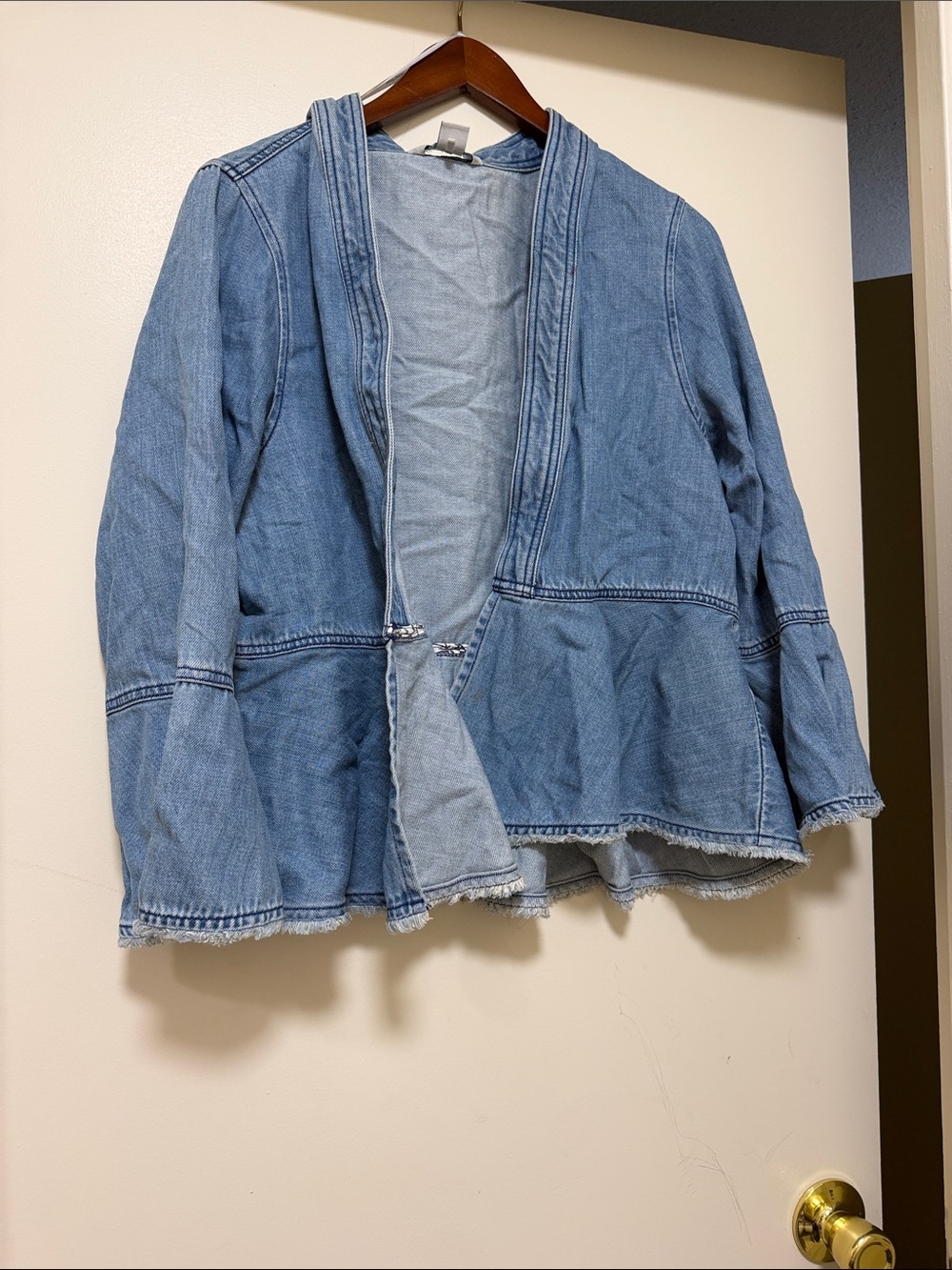 Tommy Bahama Light Blue Denim Open-Front Jean Jacket